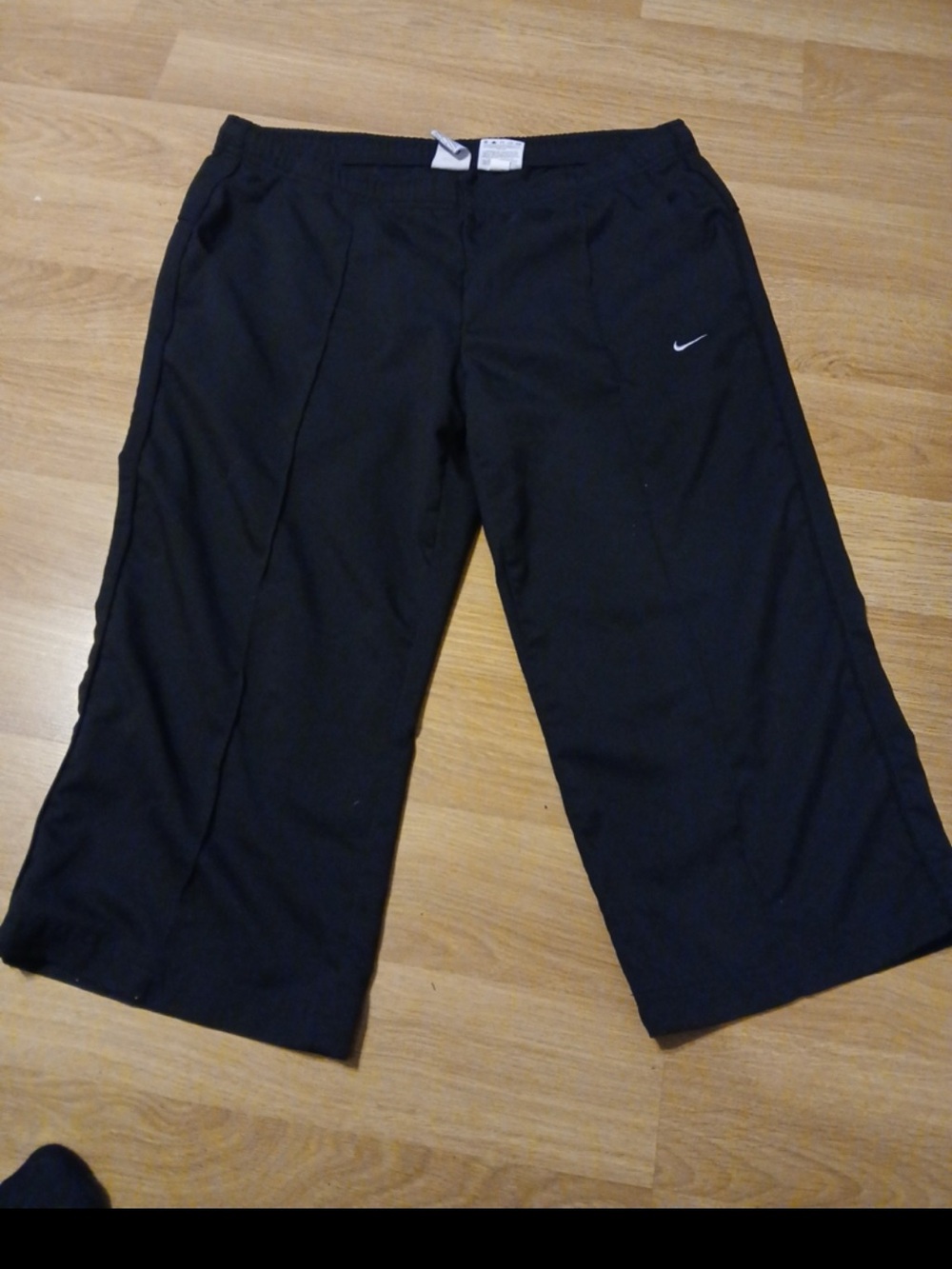 Nike Black Athletic Capris with White Swoosh